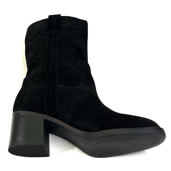 Steve Madden Romney Black Suede Pull On Booties Womens Size 7.5M New $160 - Picture 7 of 14